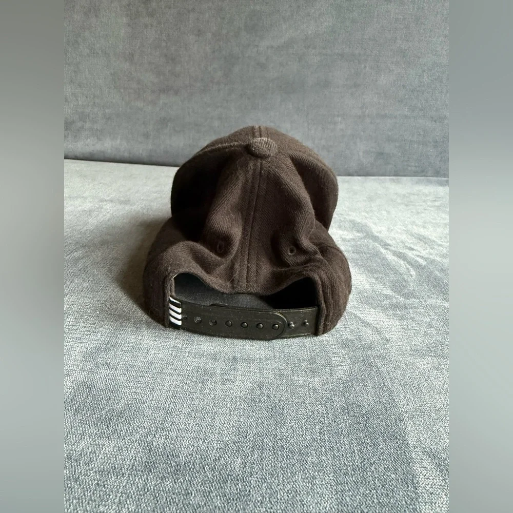 Adidas Originals Classic Outline Logo Black Structured Snap Back Hat One Size